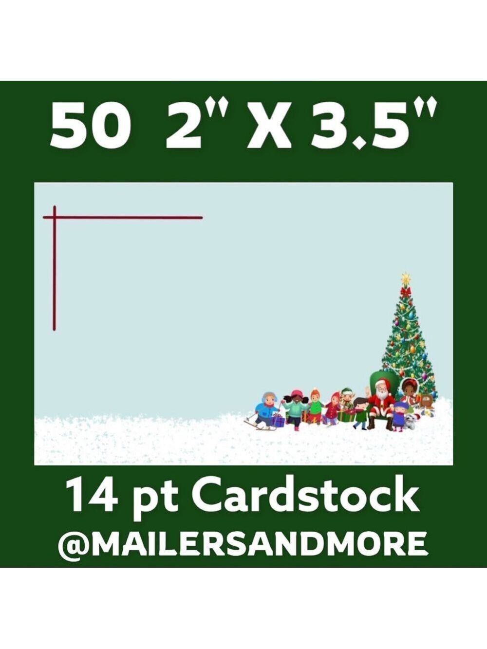 50 Christmas Tree Kids and Santa Thank You Cards. PRICE IS FIRM